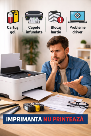 Imprimanta nu printează – 7 probleme frecvente și soluții