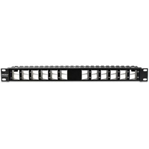 Patch Panel ecranat 24 porturi blank keystone inclinate 1U - TRENDnet TC-KP24SA