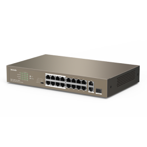 Switch 24 porturi PoE 10/100 Mbps, 2 porturi RJ45 Gigabit, 1 port SFP Gigabit - TENDA TND-TEF1126P-24-250W-V30