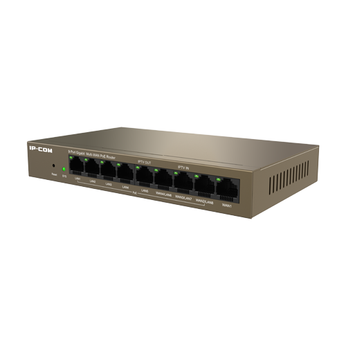Router 8 porturi Gigabit PoE+, 95W, 1 port RJ45, Management - IP-COM M20-8G-PoE