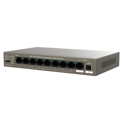 Switch 8 porturi Gigabit PoE, 1 x RJ45 Gigabit Uplink, 1 x SFP Gigabit Uplink - IP-COM G1110PF-8-102W - imagine 3