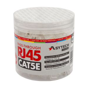 Mufa RJ-45 UTP Cat.5e EZ Passthrough, 50µ (100 buc) RJ45-CAT5E-EZ-50U-JAR