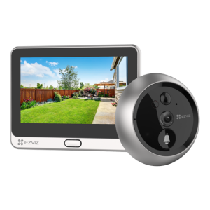 Vizor electronic smart, Wi-Fi, FullHD, monitor 4.3 inch, sonerie, acumulator 4600mAh, PIR - EZVIZ CS-DP2C-Silver
