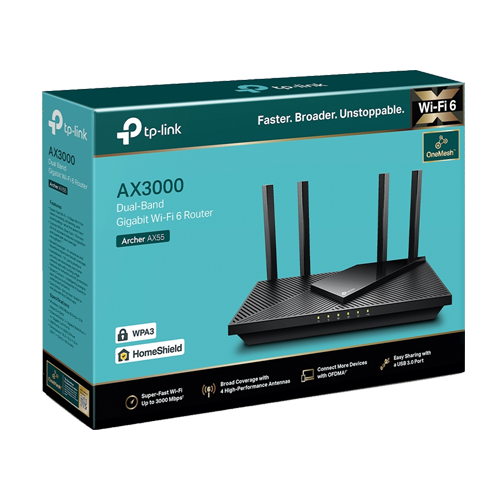 Router Wireless TP-Link Archer AX55 AX3000 Dual-Band Wi-Fi 6 Dual-Core CPU OFMA ArcherAX55 - imagine 4
