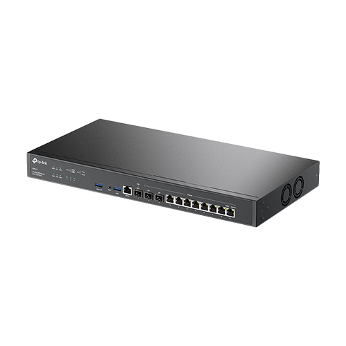 Router VPN, 2 x SFP+ 10G, 1 x SFP Gigabit, 8 x RJ45 Gigabit, 2 x USB, 1U - TP-Link Omada ER8411 - imagine 2