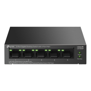 Switch LiteWave, 4 x RJ45 1G PoE, 1 x RJ45 1G, Unmanaged - TP-Link LS105GP
