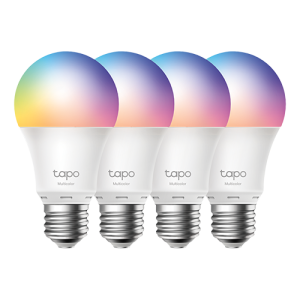 Set 4 becuri smart Wi-Fi, RGB, intensitate ajustabila, 2700-6500K, 806 lm, E27 - TP-Link Tapo TapoL530E(4-pack)