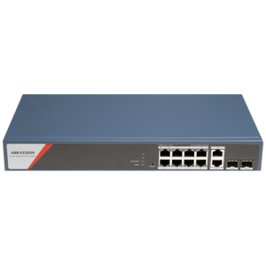 Switch 8 x RJ45 1G PoE 802.3af/at/bt, 2 x RJ45 1G, 2 x SFP 1G, Management - HIKVISION DS-3E1512HP-SI-8P2T2F