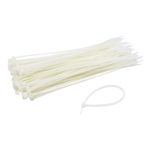 Coliere de plastic 200x3.6 mm, ALB, 100 buc TCP-200-3.6-W