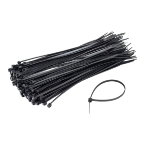 Coliere de plastic 250x3.6 mm, NEGRU, 100 buc TCP-250-3.6-B